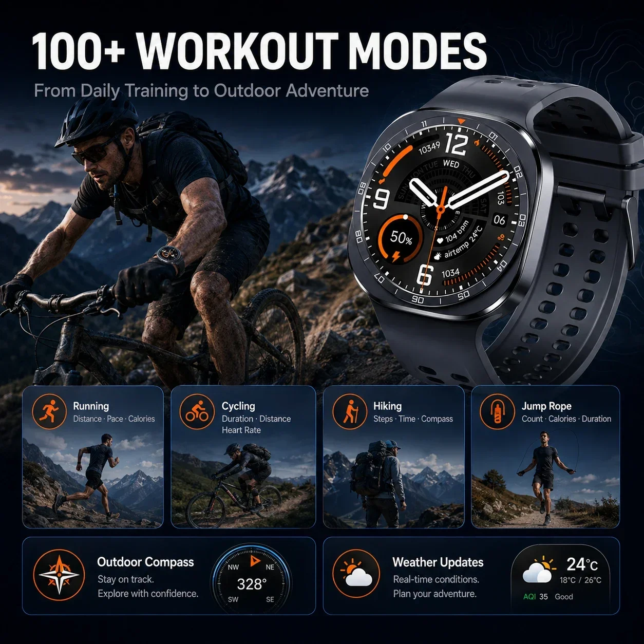 2026 Men Rugged Outdoor Smartw - Outdoor Adventure Zone ulasan dan harga