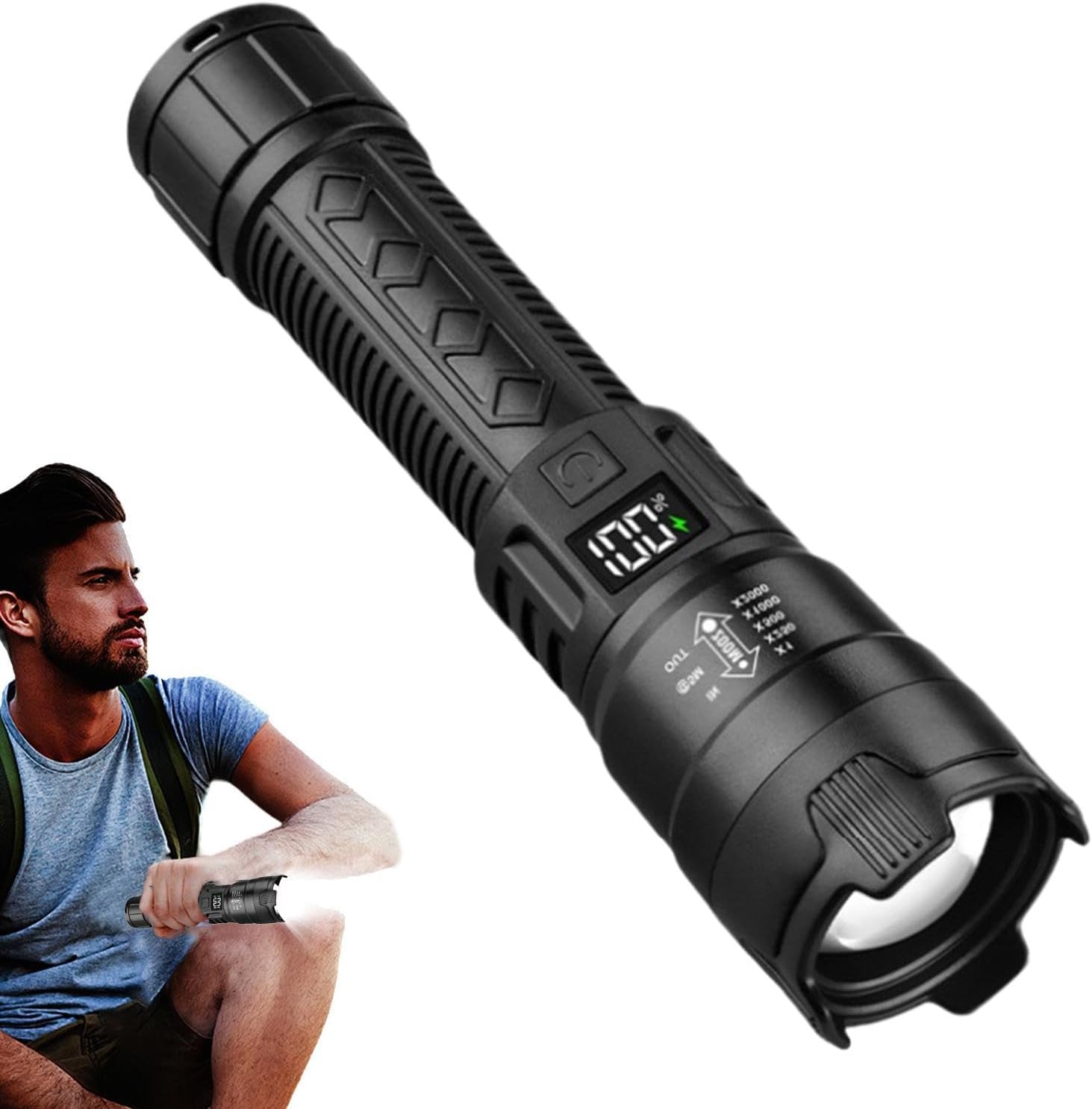 Tactical LED Flashlight 2000LM - Outdoor Adventure Trips ulasan dan harga
