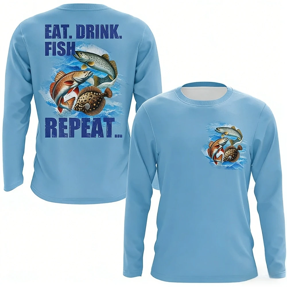Mens Fishing Shirt Long Sleeve - Outdoor Adventure Trips ulasan dan harga