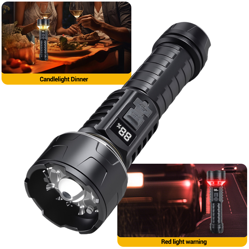 COB LED Flashlight Rechargeabl - Outdoor Adventure Trips ulasan dan harga