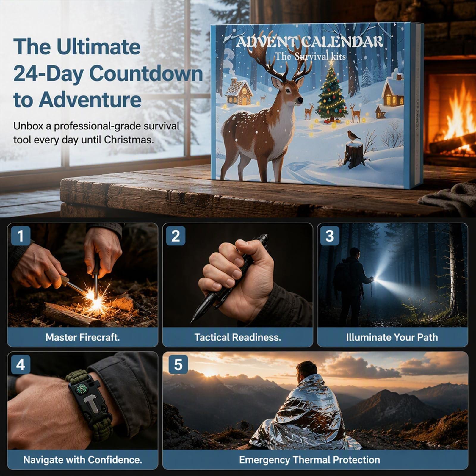24-Day Survival Tool Christmas - Outdoor Adventure Birthday Party ulasan dan harga