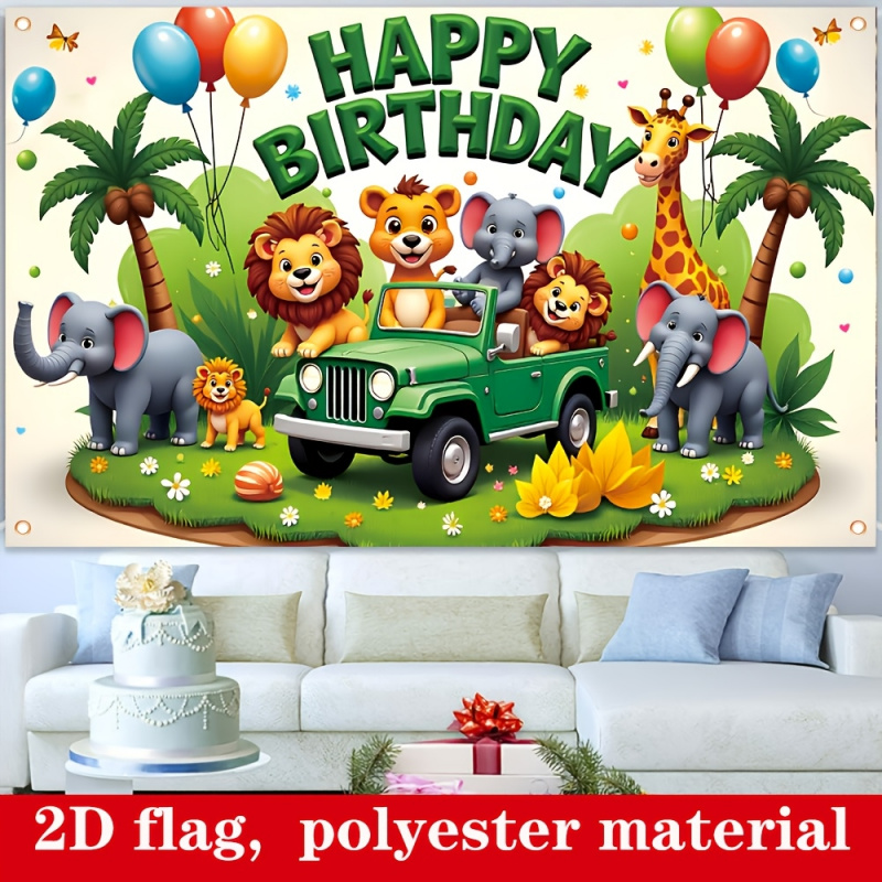 1pc, 2D flat, Jungle Adventure - Outdoor Adventure Birthday Party ulasan dan harga