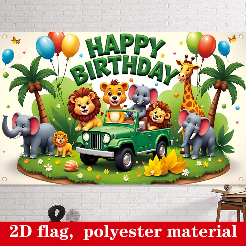1pc, 2D flat, Jungle Adventure - Outdoor Adventure Birthday Party ulasan dan harga