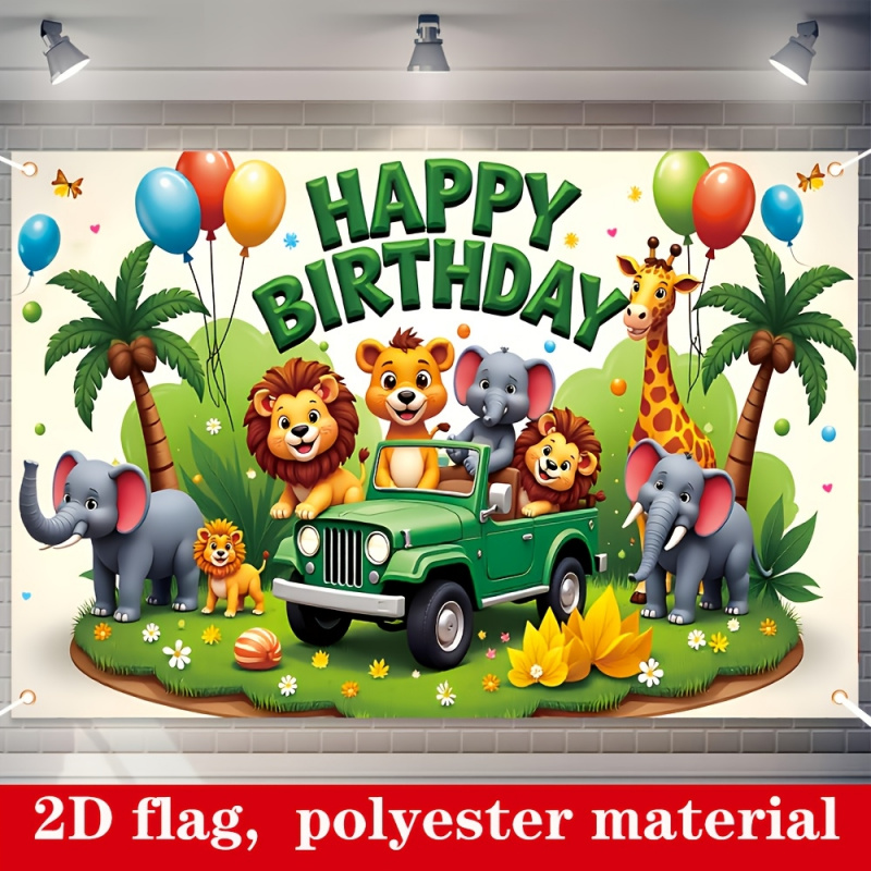 1pc, 2D flat, Jungle Adventure - Outdoor Adventure Birthday Party ulasan dan harga